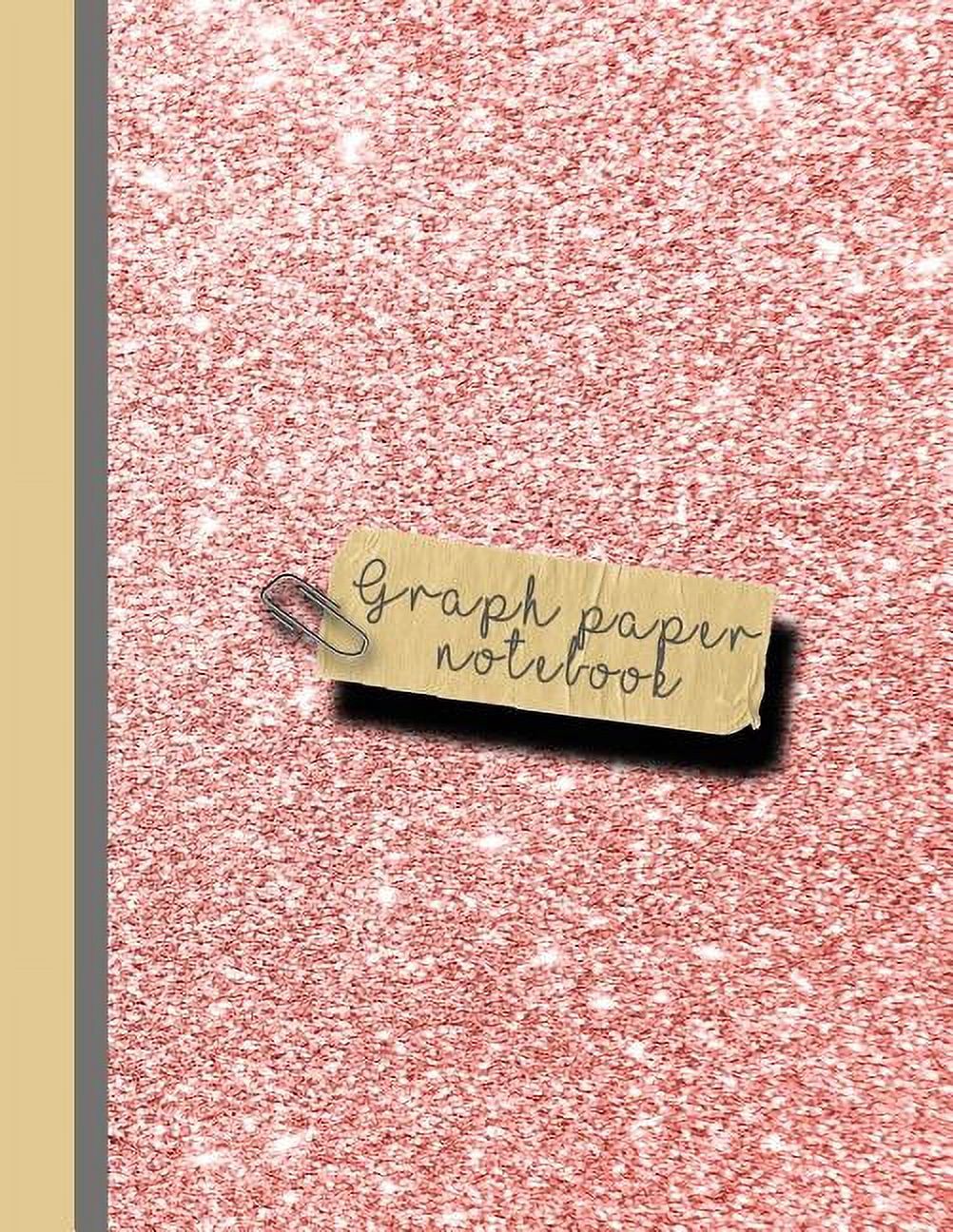Graph Paper Notebook Large Sparkle Glitter School Graph Paper Ruled