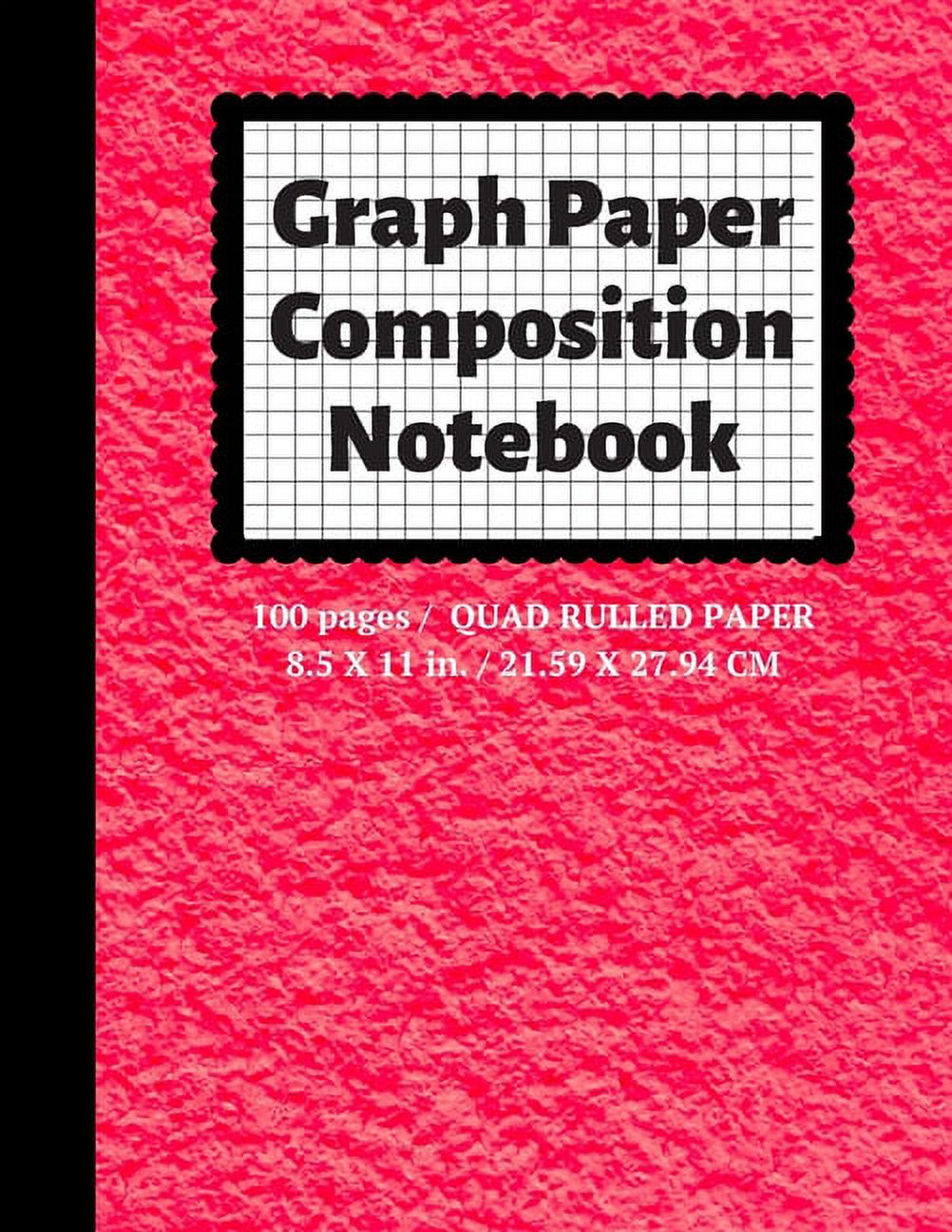 Graph Paper Notebooks Graph Paper Composition Notebook Grid Paper Notebook, Quad Ruled, 100