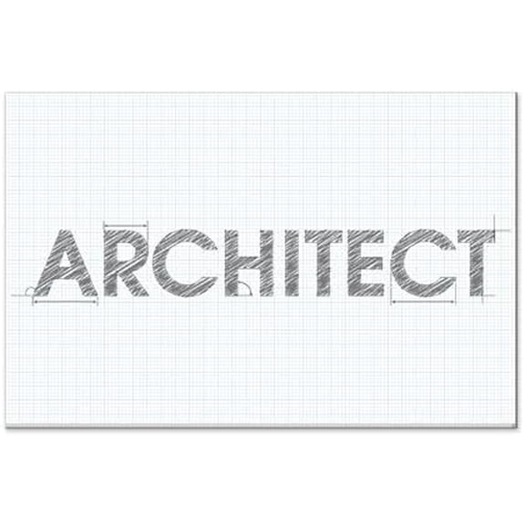 Graph Paper Pad - 30 Sheets/60 Pages, 24" x 36" Large Graph Paper 1" and 1/4" Blue Grid Paper for Engineer Architect Designer Mathematician Draftsmen Sketch House Commercial Building Plan Drafting