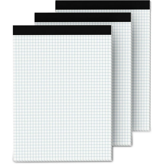 graph paper, grid paper, blueprint quad mat, easy to tear off bottom grid paper mat white grid notebook