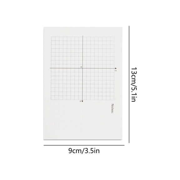 Graph Paper Sticky Notes Thick Paper No Bleed Through Coordinate Grid Pad for Math Drawing Charts Graphing 50 Sheets YYUZH