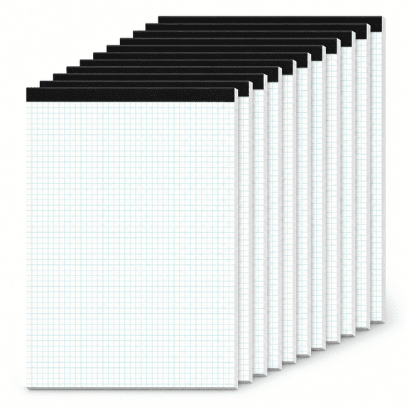 Graph Paper White 12 8.5 x 11.75 In Math Design Sketching Use