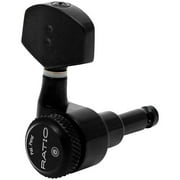 Graph Tech Electric Locking 3+3 Contemporary Tuning Machine Set 2-Pin Black