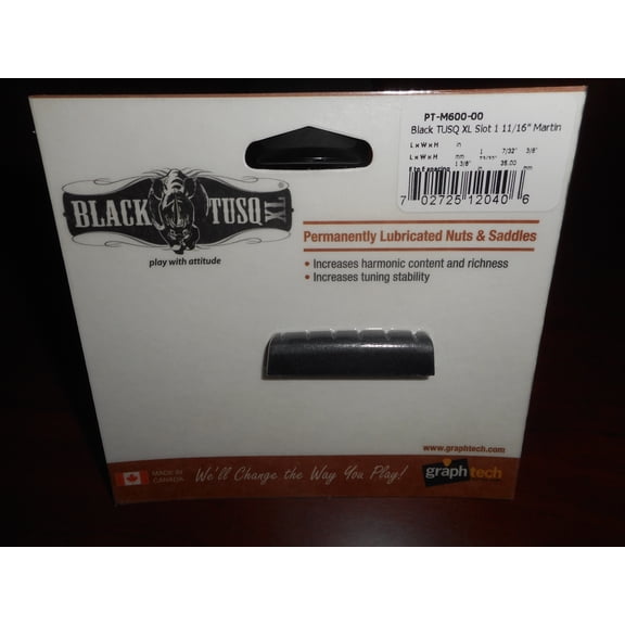 Graph Tech Martin Style 1-11/16" Slotted Nut BLACK TUSQ, PT-M600-00