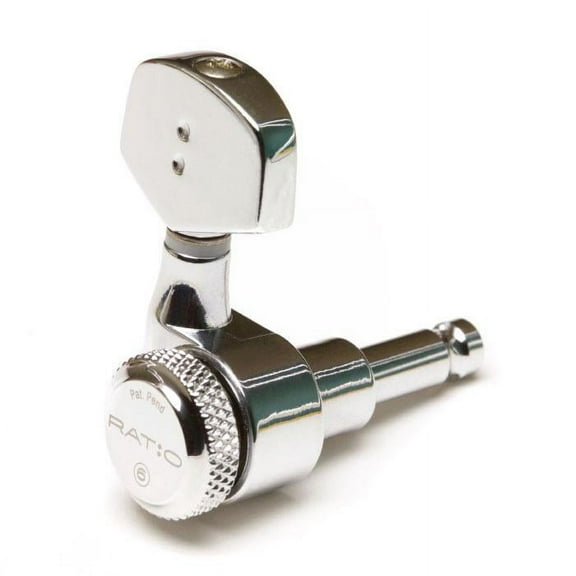 Graph Tech PRL-8311-C0 Ratio 3+3 Electric Guitar Locking Machine Heads - Contemporary Style / Chrome Finish