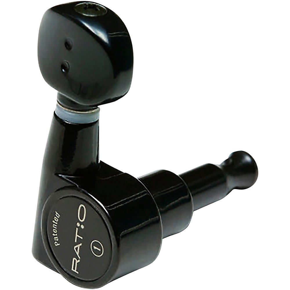 Graph Tech Ratio 6-In-Line Electric Guitar Tuning Machine Heads Black 6 String