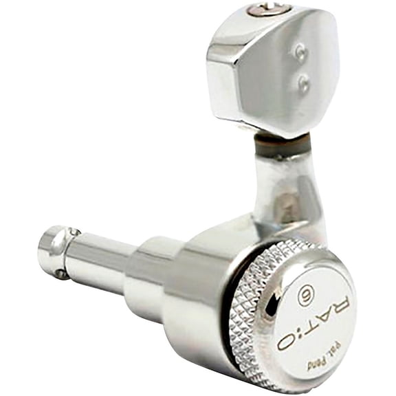 Graph Tech Ratio 6-In-Line Lefty Electric Locking Tuning Machine Heads Chrome 6 String