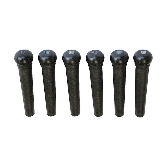 Graph Tech Tusq Ivory Acoustic Guitar Bridge Pins Black Paua Dot