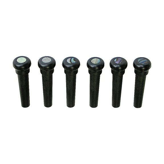 Graph Tech Tusq Ivory Acoustic Guitar Bridge Pins Black Paua Dot
