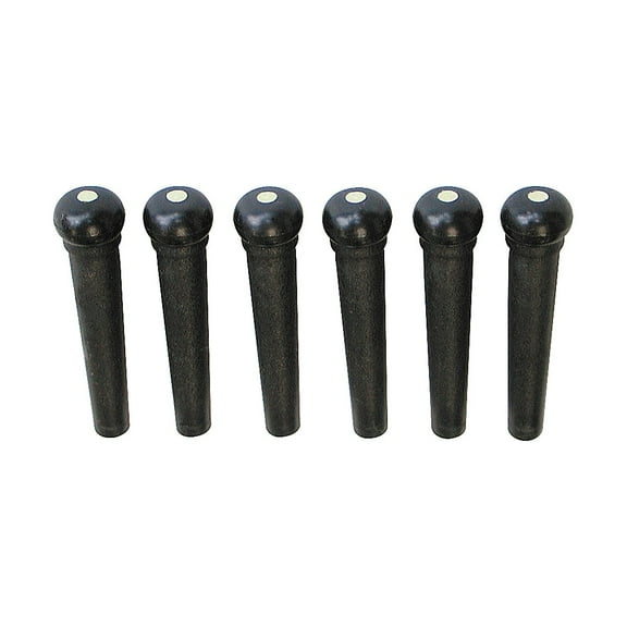 Graph Tech Tusq Ivory Acoustic Guitar Bridge Pins Black Pearl Dot