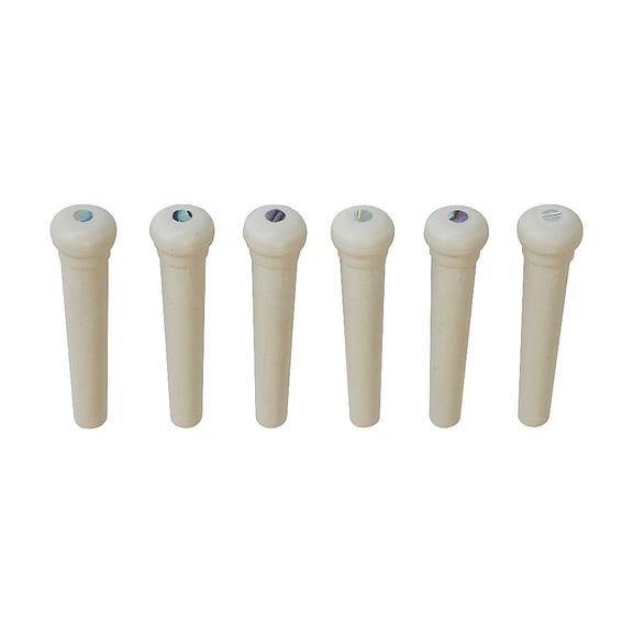 Graph Tech Tusq Ivory Acoustic Guitar Bridge Pins White Paua Dot