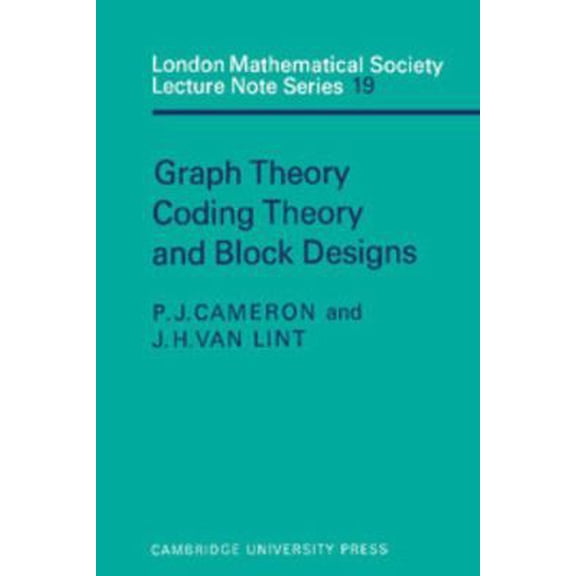 Pre-Owned Graph Theory, Coding Theory and Block Designs (Paperback) 0521207428 9780521207423