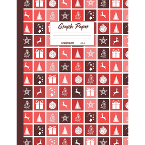 Graph paper: Cute Christmas presents cadeaux theme cover. Large US letter 8.5x11. 5x5 engineering 1/2 inch graphing grid, (Paperback)