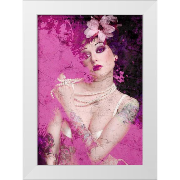 GraphINC 11x14 White Modern Wood Framed Museum Art Print Titled - Ia€™m Pink