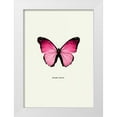 thumbnail image 1 of GraphINC 11x14 White Modern Wood Framed Museum Art Print Titled - Pink Butterfly, 1 of 4