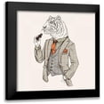 thumbnail image 1 of GraphINC 12x12 Black Modern Framed Museum Art Print Titled - Tiger-man, 1 of 5