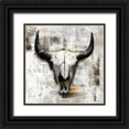 thumbnail image 1 of GraphINC 12x12 Black Ornate Wood Framed with Double Matting Museum Art Print Titled - White Cowskull, 1 of 4