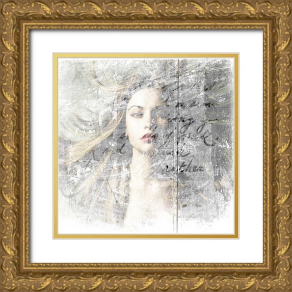 GraphINC 12x12 Gold Ornate Wood Framed with Double Matting Museum Art Print Titled - Blown Away