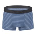 thumbnail image 1 of Graphene Boxer Briefs Men 3D U-Pouch Quick Dry Sports Underwear Mesh Breathable Mid Waist Nylon Striped Moisture Wicking Sexy Underpants, 1 of 4