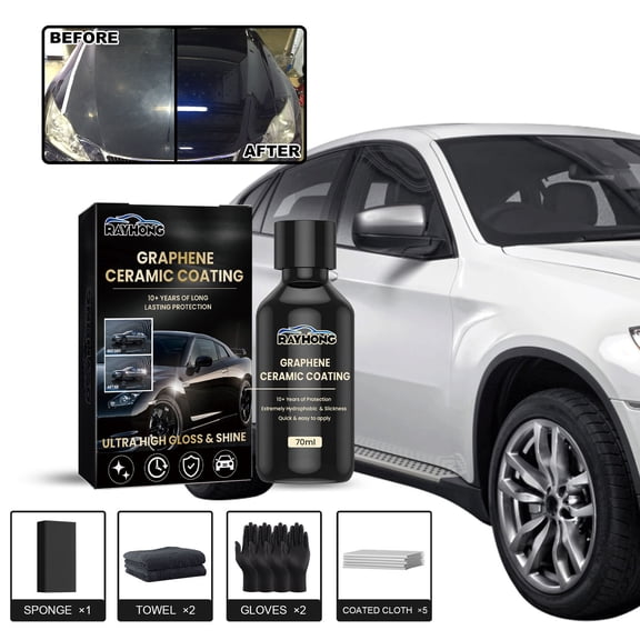 Graphene Ceramic Coating For Cars (70ml) - Coating For Car Detailing - Years Of Long Lasting Protection - Ultra High Gloss, Extremely Hydrophobic Home Decor Christmas Gifts Of The Day