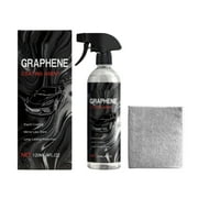 Graphene Coating Agent 120ml,Advanced Car Paint Protection Hydrophobic Gloss Enhancing Durable Coating,Easy DIY Application for Vehicles Cars Trucks SUV Detailing and Exterior Maintenance-A