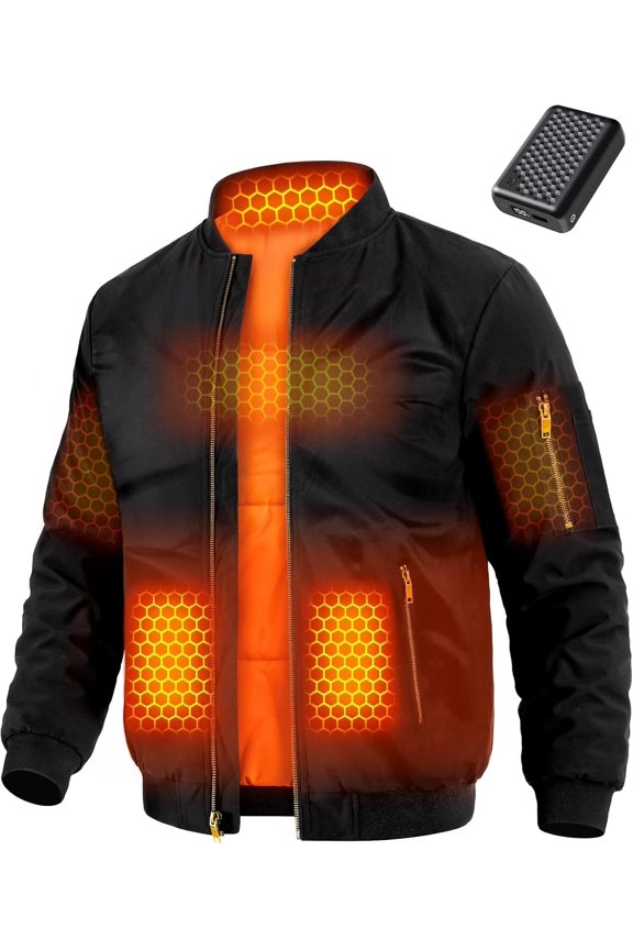 Graphene Heated Jacket for Men 12V Charge 18400mAh Large Capacity