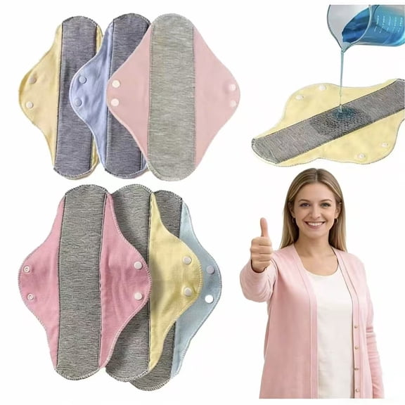 Graphene Reusable Incontinence Pads, Heavy Absorbency Washable & Leak-Proof Bladder Pads for Women & Men, Waterproof Bed & Wheelchair Pads, Odor Control for Comfort & Dignity (Pack of 6)