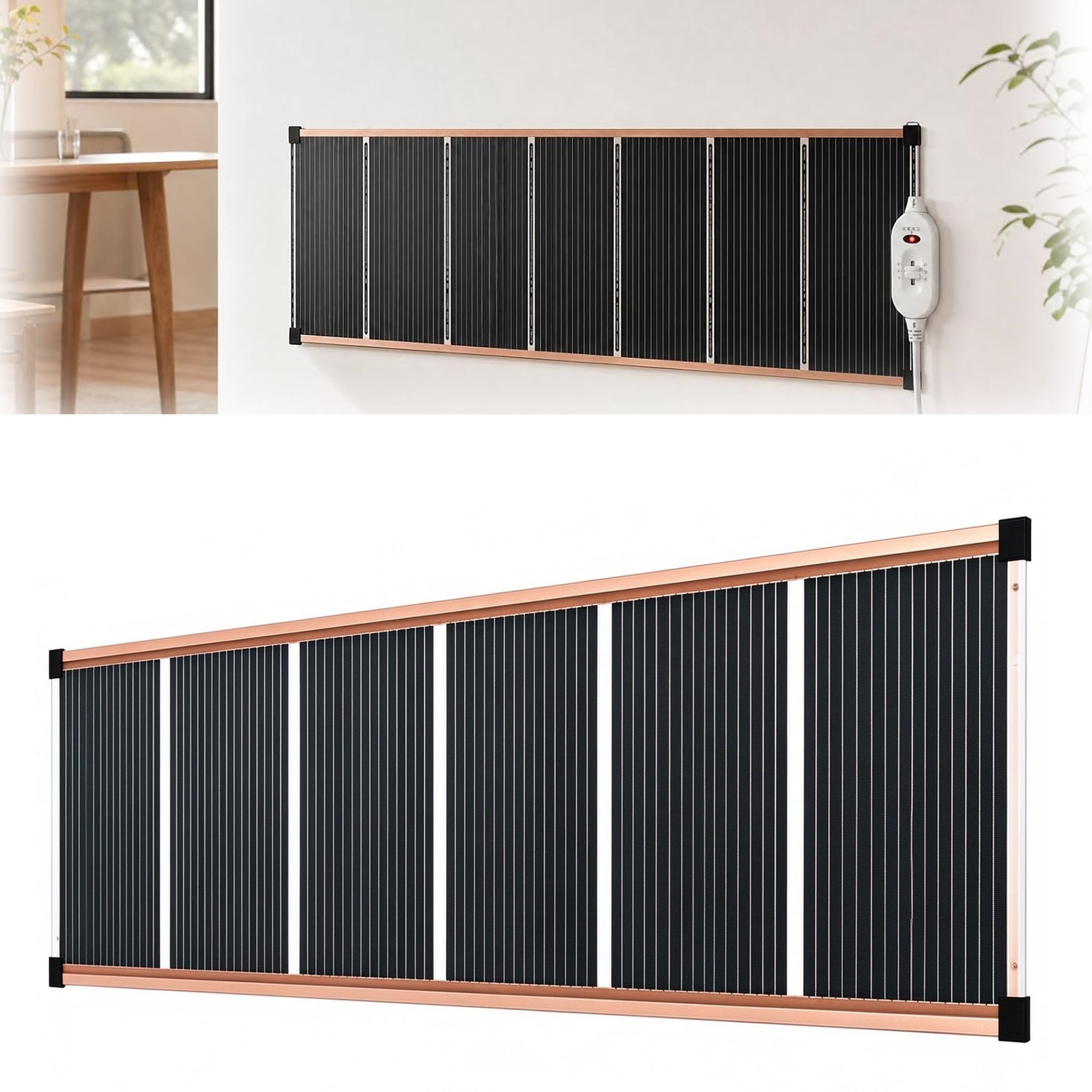 Graphene Wall Heater, Heater Wall Mount with Thermostat, Low Noise ...