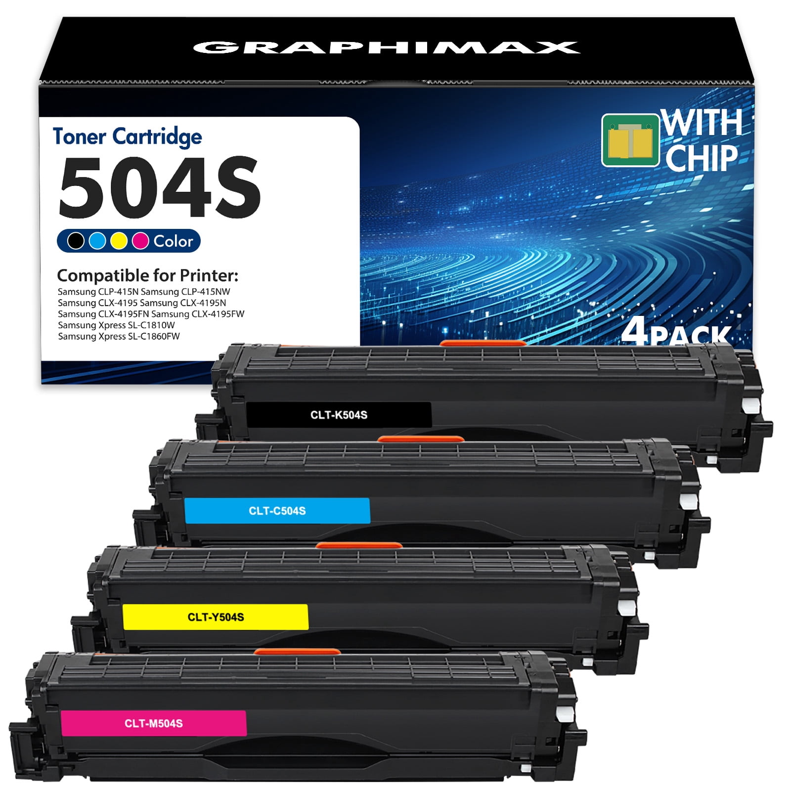 GraphiMax CLT-504S Toner Cartridge Compatible for Samsung CLT-504S ...