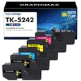 thumbnail image 1 of GraphiMax TK-5242 Toner Cartridge 5-Pack Compatible for Kyocera TK5242 1T02R70US0 ECOSYS M5526cdn M5526cdw M5026cdn M5026cdw（Black,Cyan,Magenta,Yellow）, 1 of 7