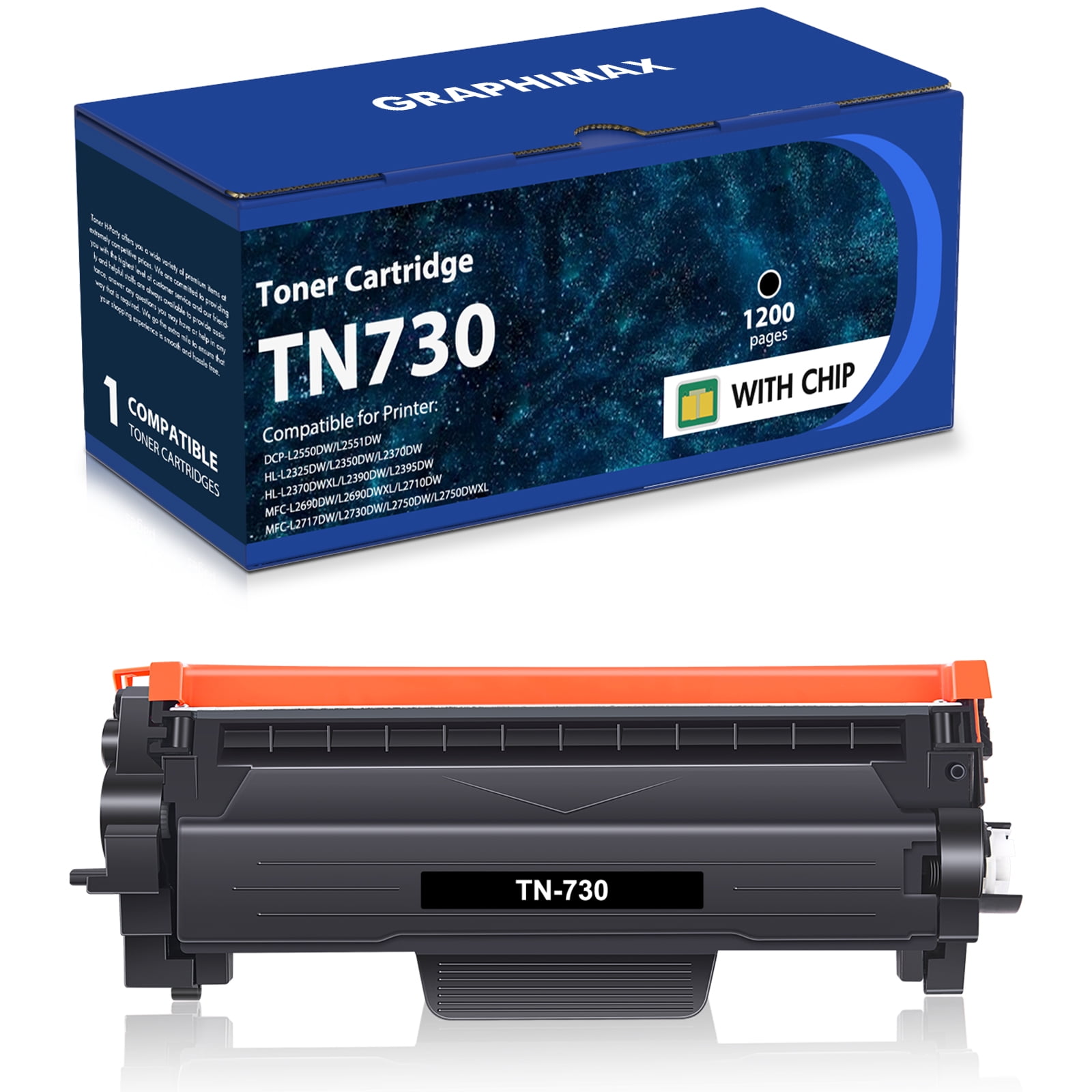 GraphiMax TN730 Toner Cartridge Compatible for Brother TN730 TN-730 ...