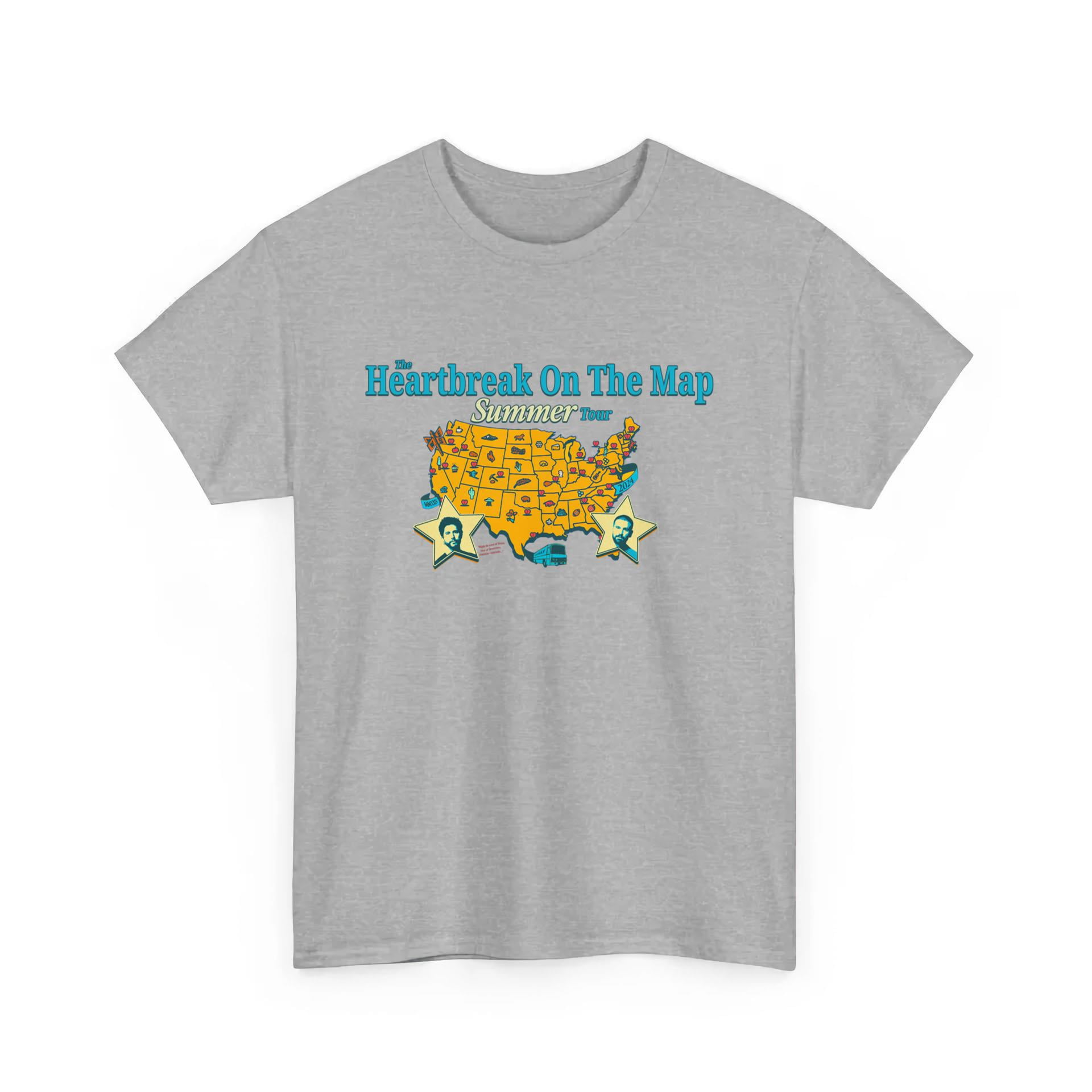 Graphic 2024 Tour T-Shirt, Band Fan Gift, Concert Merch, Heartbreak On ...