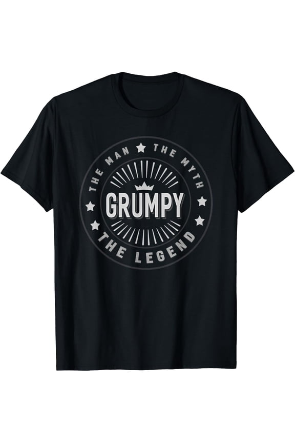 Grumpy The Legend Grandpa Men Funny Gift T-Shirt