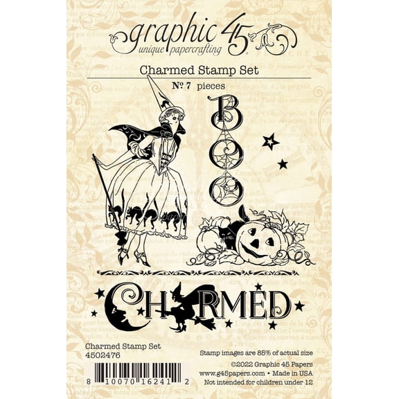 Graphic 45 Charmed Stamp Set-