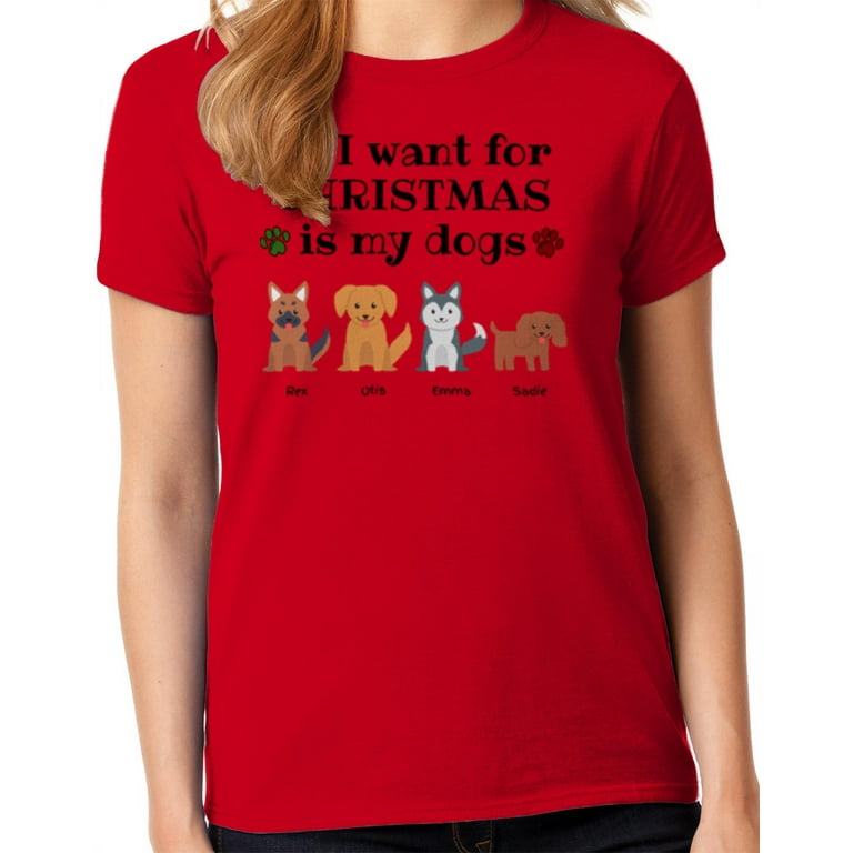 Women's t shirts with dogs 2024 on them