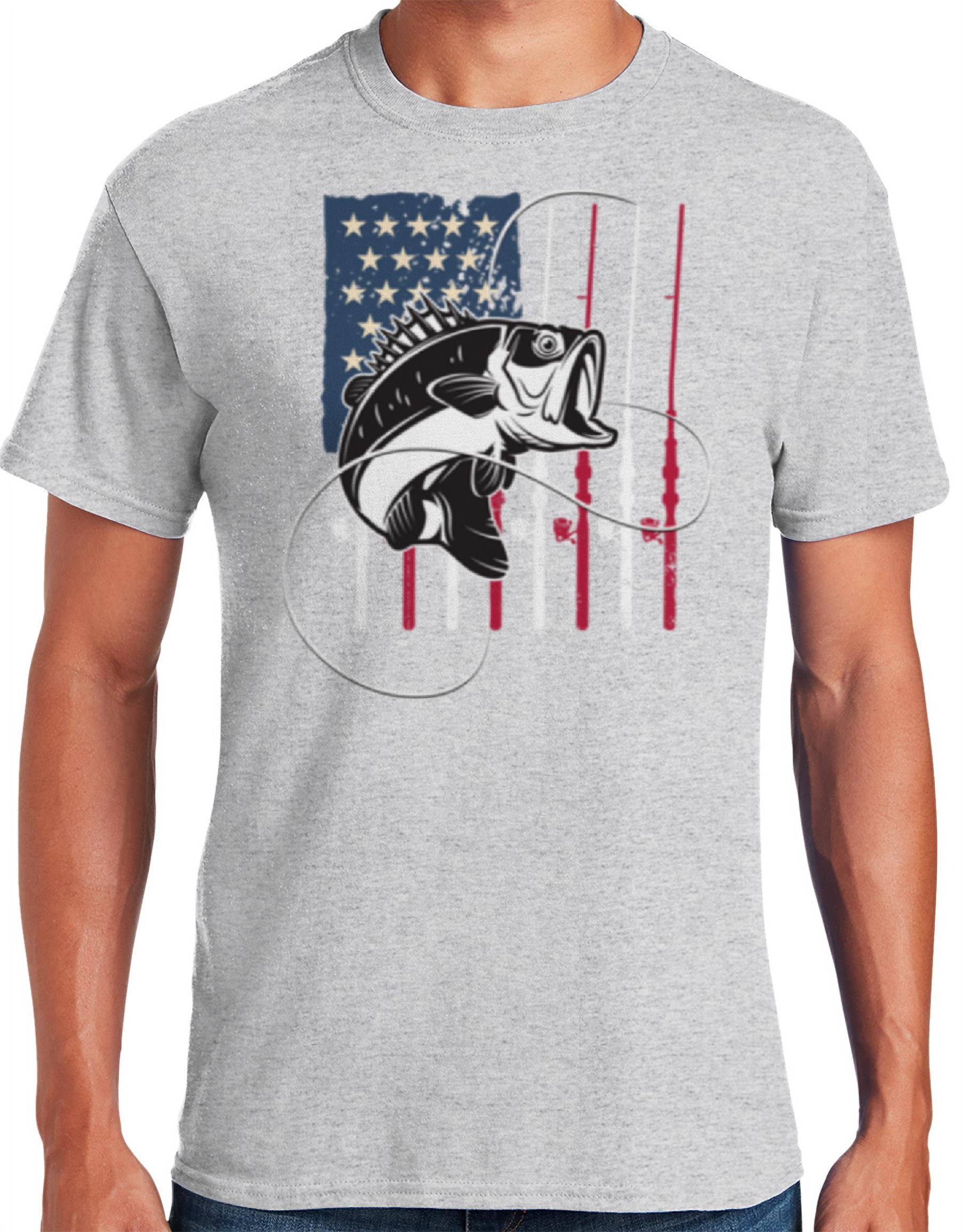 Graphic America Fishing Adventurous Outdoors Men's Graphic T-Shirt  Collection 