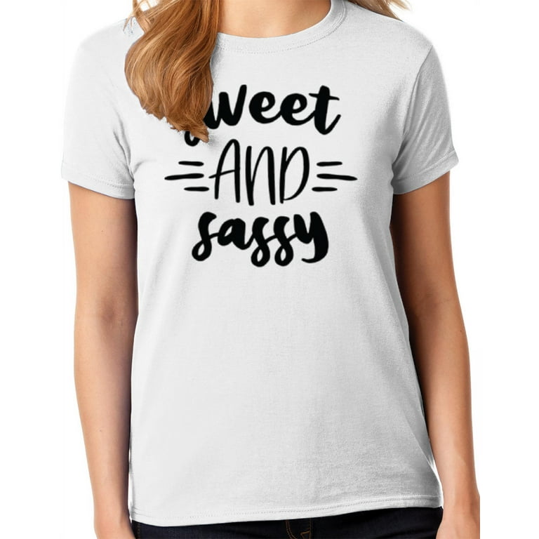 Forladt Forvent det ægtemand Graphic America Funny Sweet & Sassy Quote Women's Graphic T-Shirt -  Walmart.com