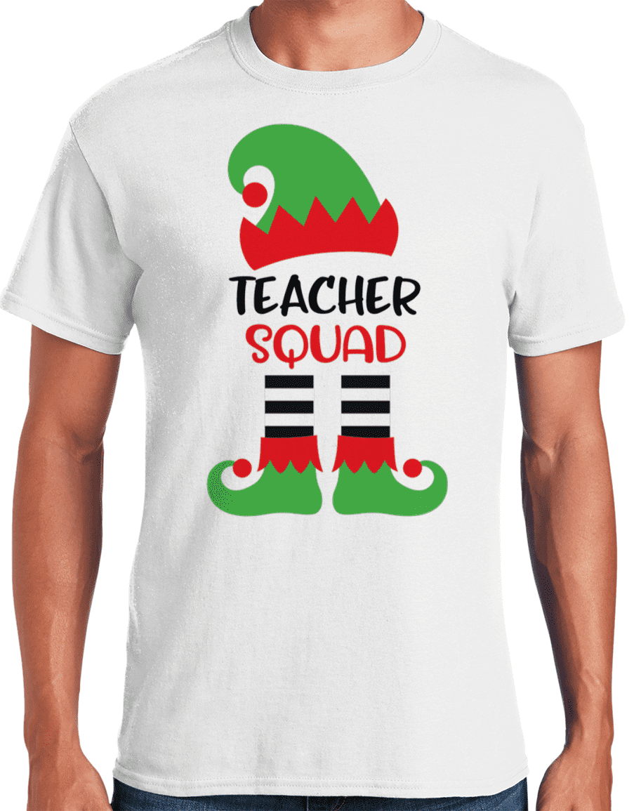 Graphic America School Teacher Squad Christmas Holiday Elf Men'S Graphic T- Shirt Collection - Walmart.Com