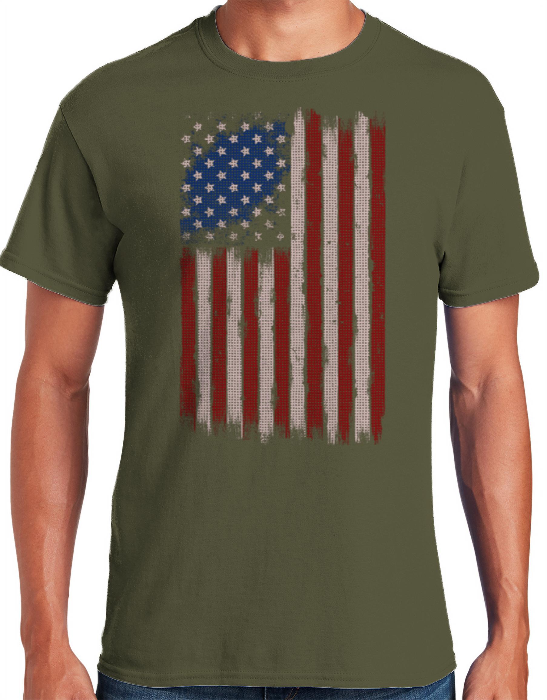 Graphic America Walmart Distressed American Flag Men's Graphic TShirt