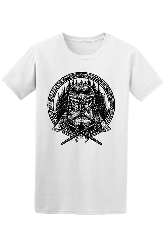 Graphic Ancient Viking Head Tee Men's -Image by Shutterstock