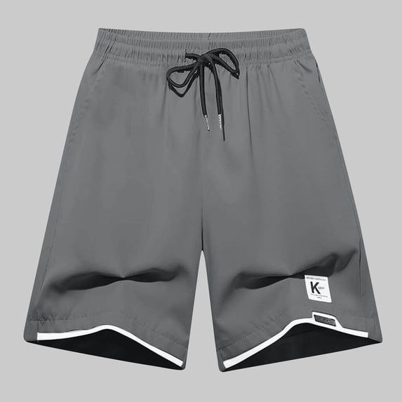 Graphic Athletic Shorts for Men 7" Inseam Above Knee Length Workout Basketball Short Pants Performance Quick Dry Activewear with Pockets