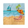 thumbnail image 1 of Graphic Beach Head Scarf, Summer Leisure Scene, Head Wrap, 3 Sizes, by Ambesonne, 1 of 2