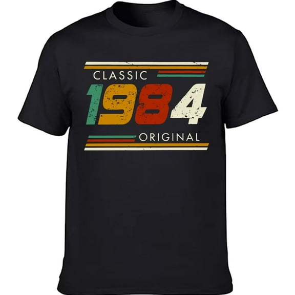 Graphic Birthday Gift Short Sleeved Old Born in 1984 Shirt 40th Birthday Summer T-shirt Retro Vintage 1984 Tshirt
