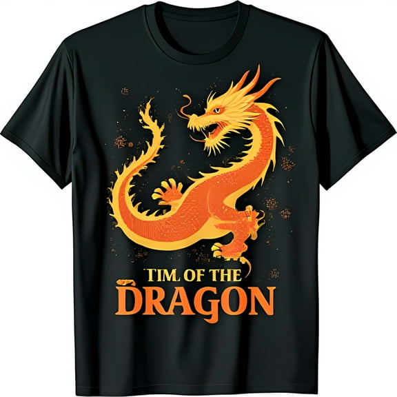 Graphic Black T-Shirt Bold TIM OF THE Design