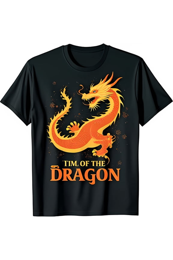 Graphic Black T-Shirt Bold TIM OF THE Design