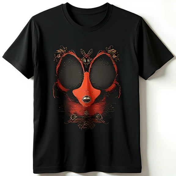 Graphic Black T-Shirt for Men Eye Catching Center Print Design