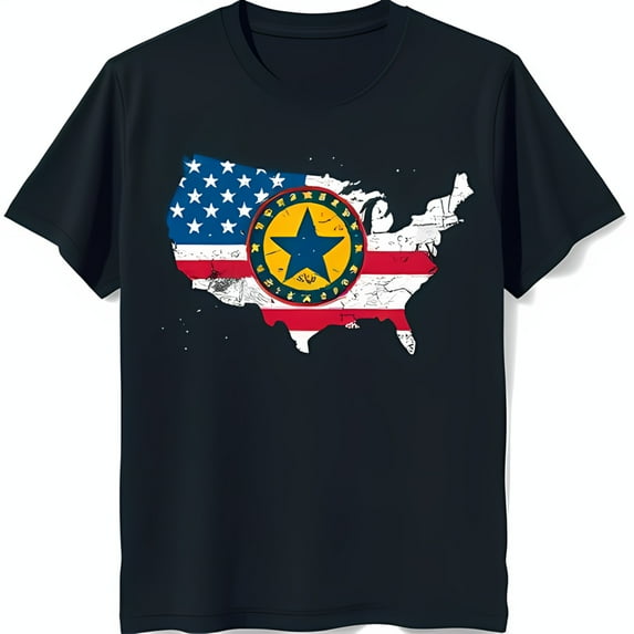 Graphic Black T-Shirt with Star Design Unique Style