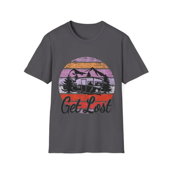 Graphic Camper Novelty Mountain Sunset Men Women Tees