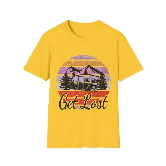 Graphic Camper Novelty Mountain Sunset Men Women Tees