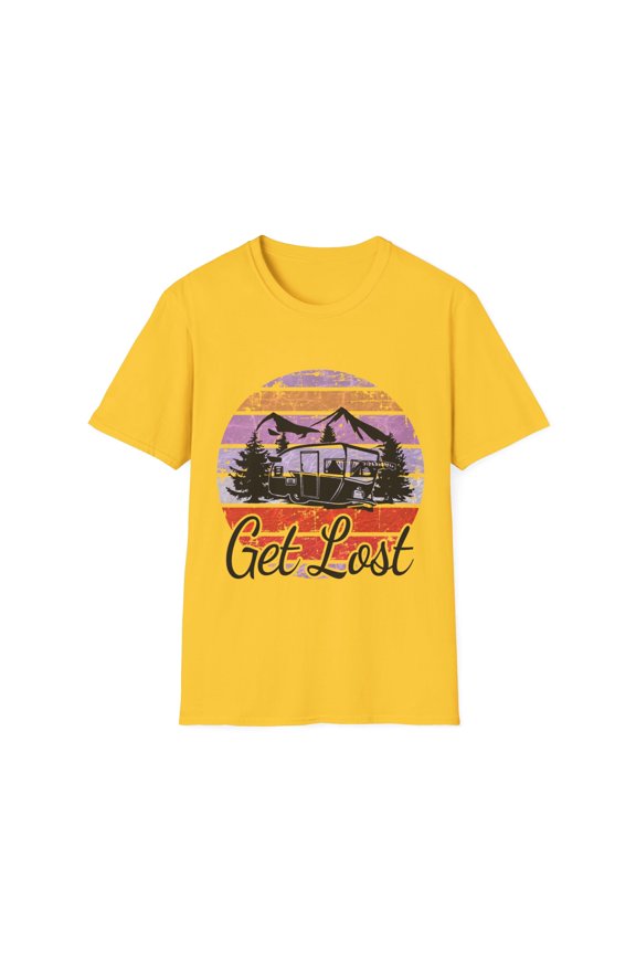 Graphic Camper Novelty Mountain Sunset Men Women Tees